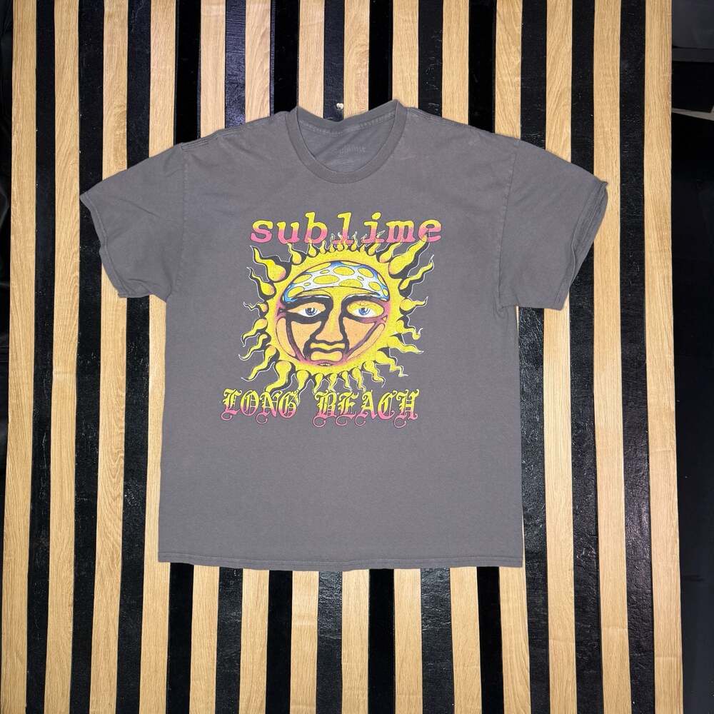 Sublime Long Beach Sun Graphic Gray T-Shirt